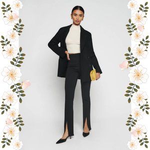 Reformation Fletcher Pant - Black - Size S